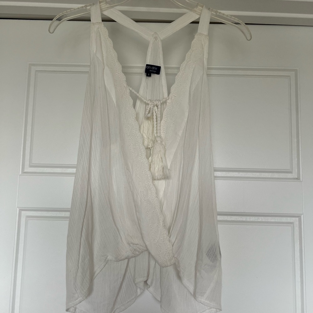 White Loose Tank. Size: S. Brand: Ocean Drive.
